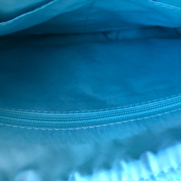 Sale! New Vera Bradley Light Turquoise Blue Adj. Crossbody & Lemon Design & Case - Picture 6 of 7